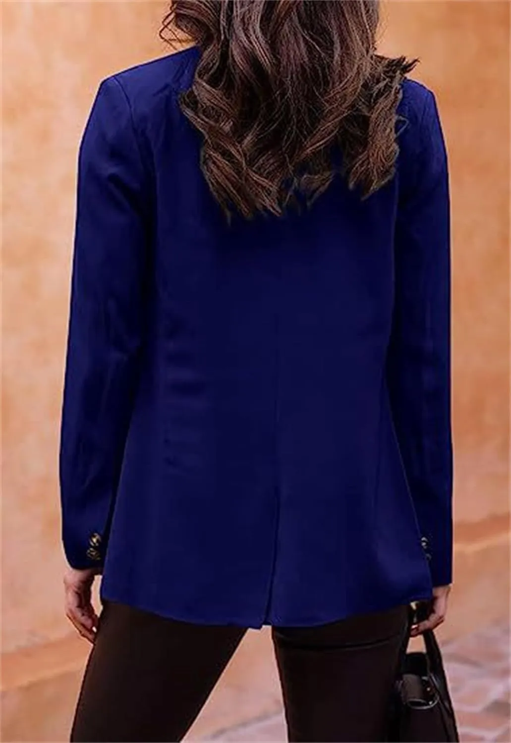 Women Casual Blazer Busniess Long Sleeve Jacket Lightweight Button Work Suit Open Front Cardigan Outwear