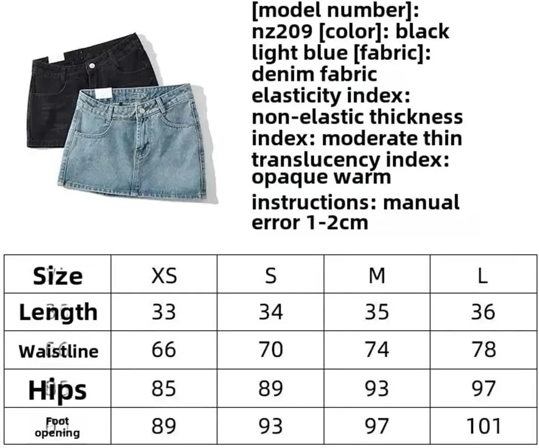 Women Denim Skirt European Style Mini Irregular Waistline Bodycon Blue Slim Fit Non Stretch High Street Skirt