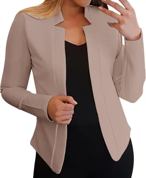 Womens Blazers for Work Casual Work Women Jacket Open Front Wool Fashion Cardigan Loose Fit With Pockets Blazer