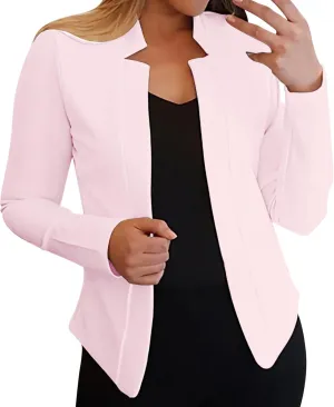 Womens Blazers for Work Casual Work Women Jacket Open Front Wool Fashion Cardigan Loose Fit With Pockets Blazer