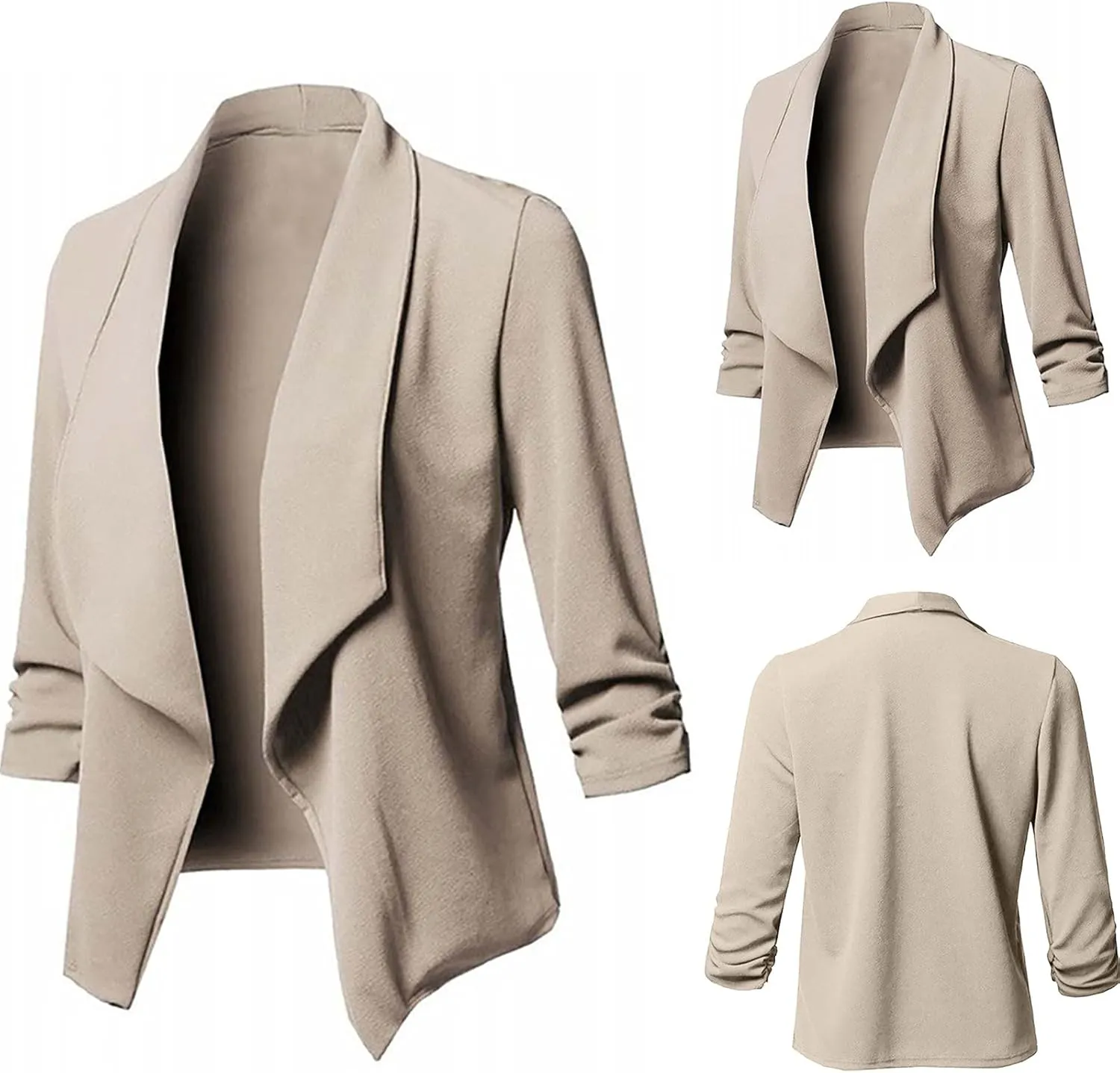 Women's Business Casual Blazers Lightweight Office Jacket Plus Size Open Front Blazer Cropped Blazer Dressy Jackets