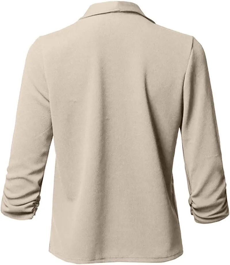 Women's Business Casual Blazers Lightweight Office Jacket Plus Size Open Front Blazer Cropped Blazer Dressy Jackets