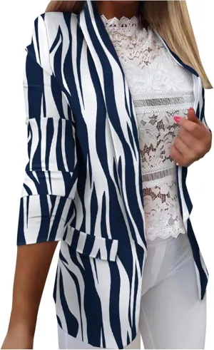 Womens Casual Blazers Open Front,Outwear Jacket Suit Work Lady Solid Elegant Office Button Blazers for Women Business