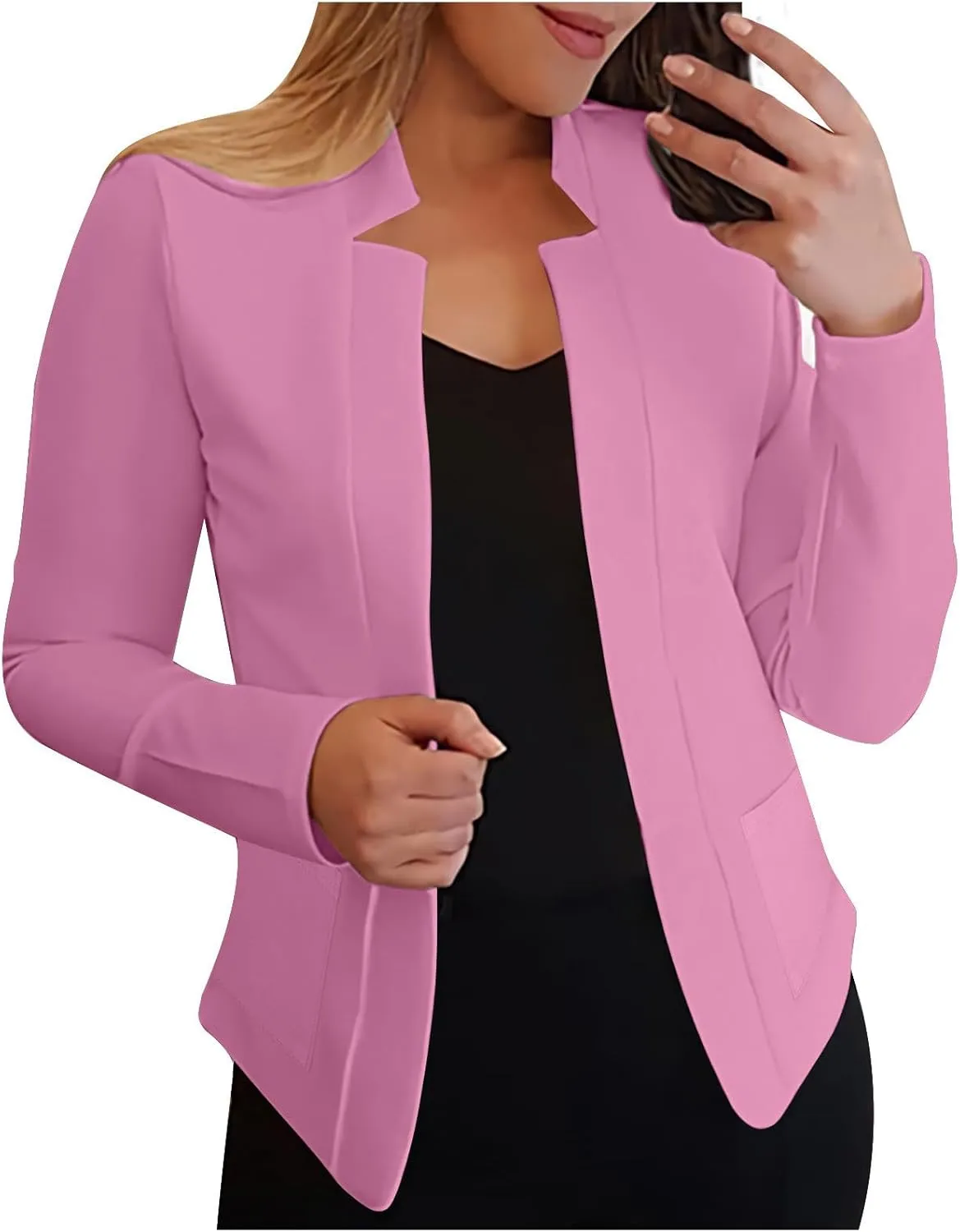 Women's Cropped Blazer Jackets Work Office Jacket Dressy Cardigan Blazer Lightweight Blazer Business Casual Coat 2025