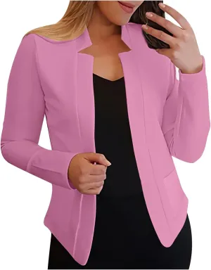 Women's Cropped Blazer Jackets Work Office Jacket Dressy Cardigan Blazer Lightweight Blazer Business Casual Coat 2025