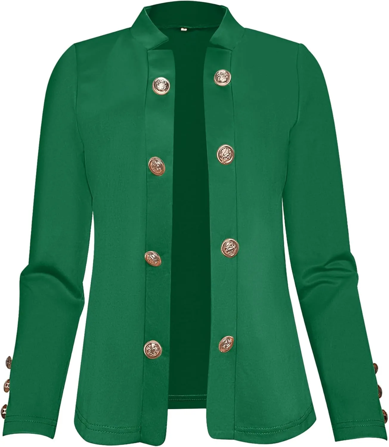 Women's Double Breasted Slim Fit Blazers Notch Lapel Work Office Suits Casual Open Front Blazer