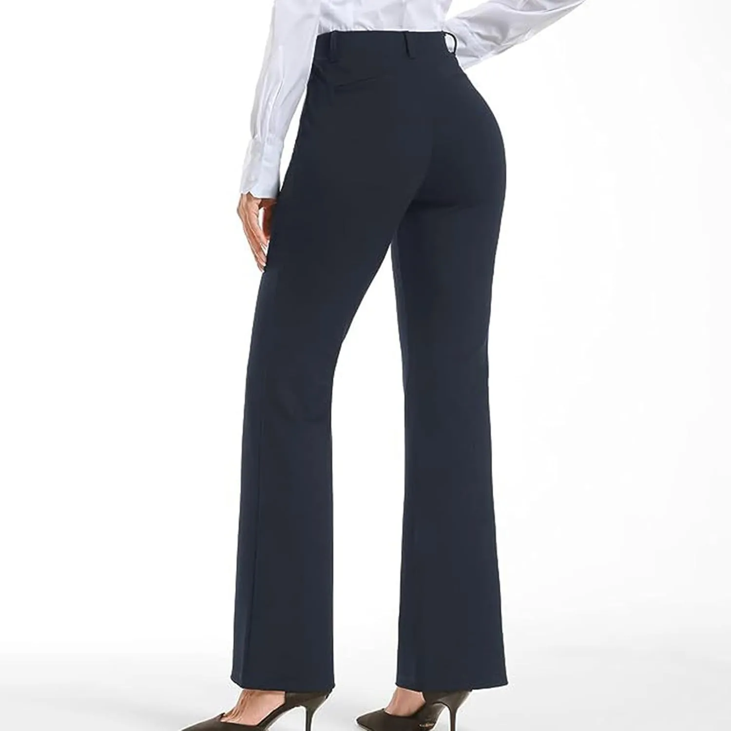 Womens Dress Pants Trendy High Waisted Pant Business Casual Dress Pants Elegant Straight Leg Trouser Pant with Pocket
