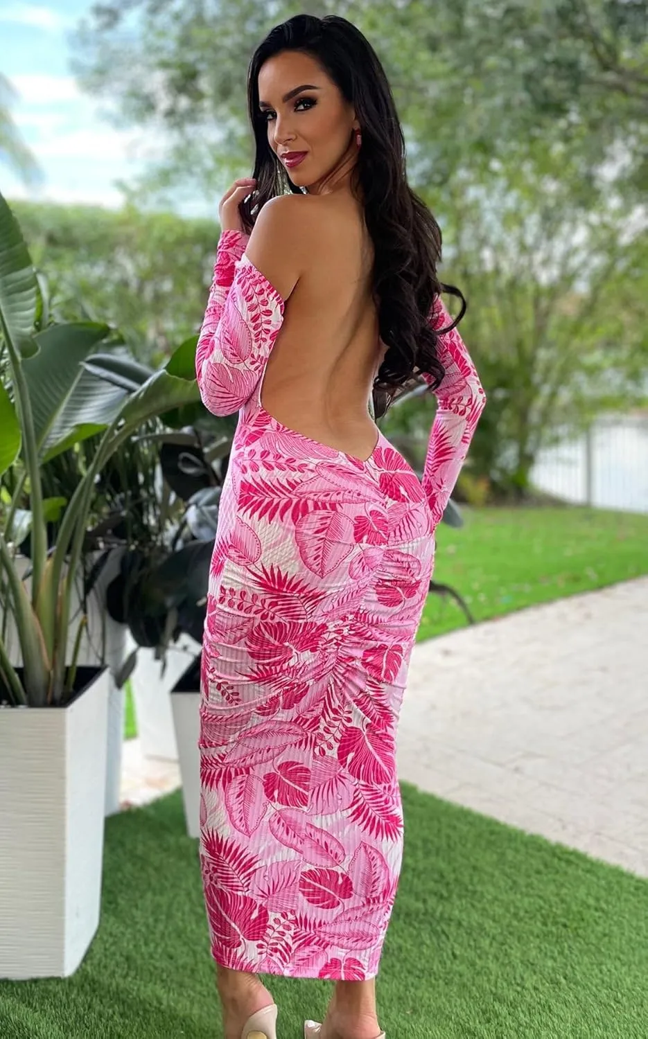 Womens Long Sleeve Off The Shoulder Maxi Dress Sexy Bodycon Midi Dresses Club Outfits