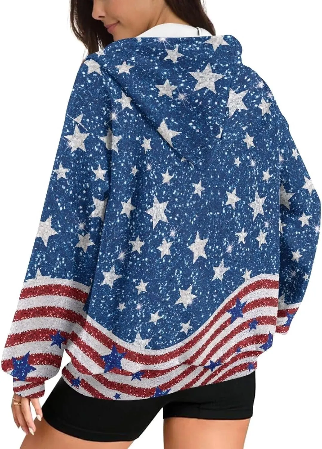 Womens Oversized Hoodies Custom Full Zip Hooded Sweatshirt with Pockets Ladies Long Sleeve Comfy Coat Top with Hood