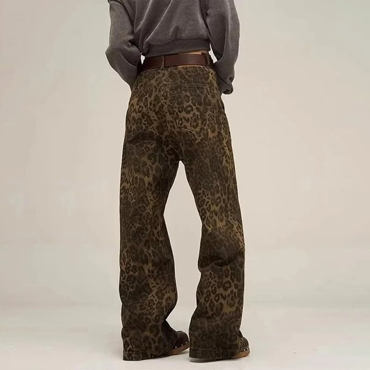 Women's Pants Sweatpants High Waisted Wide Leg Denim Pants Jeans Straight with