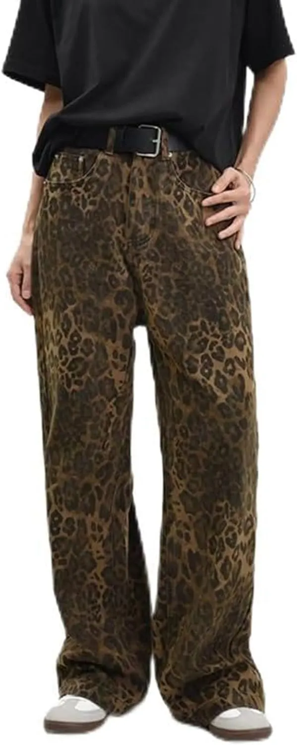 Women's Pants Sweatpants High Waisted Wide Leg Denim Pants Jeans Straight with