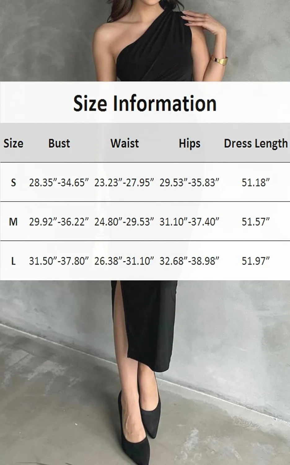 Womens' Sexy Summer One Shoulder Bodycon Long Stretchy Skin Tight Side Slit Date Night Dresses