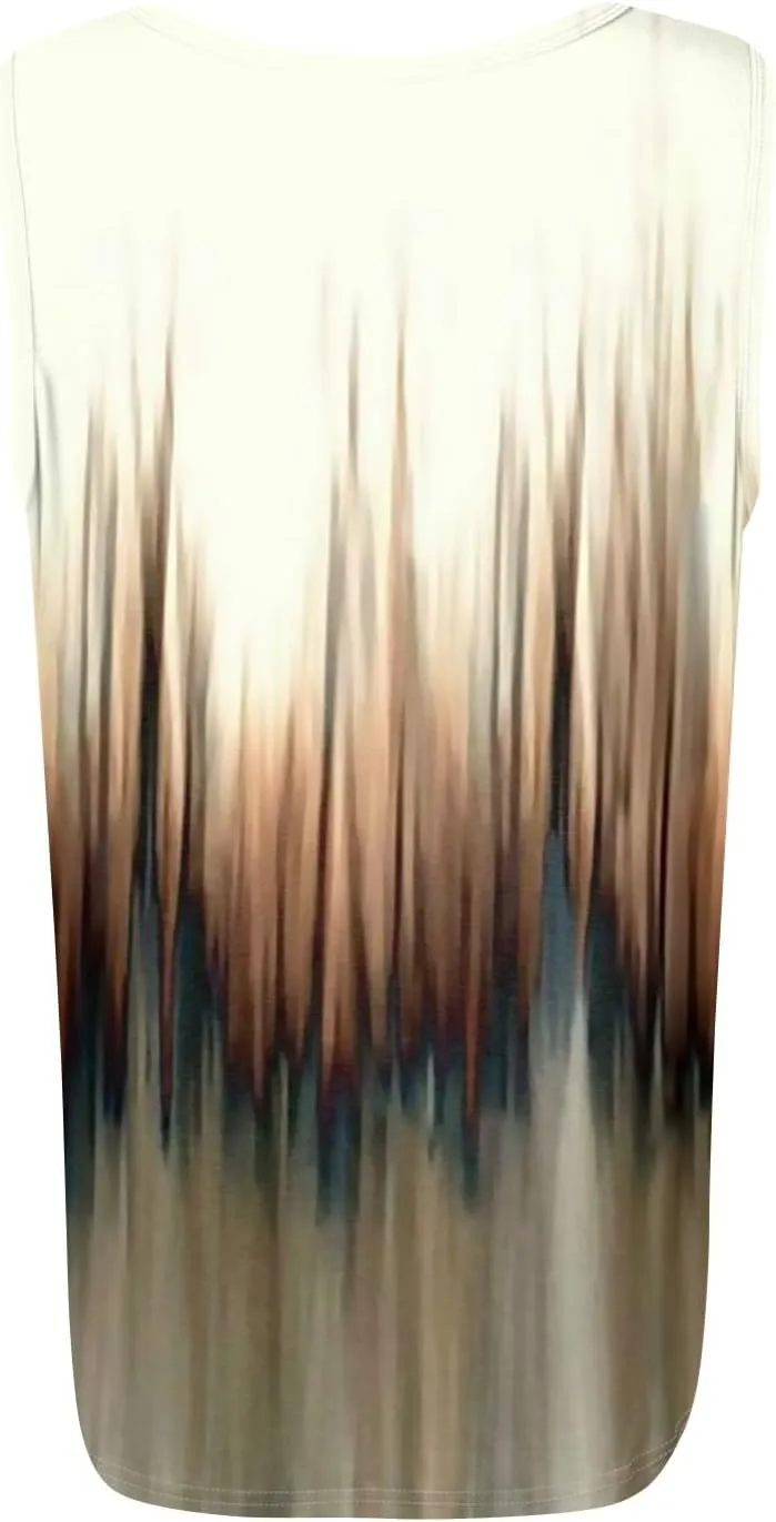 Womens Tank Tops Ruffled Square Neck Printed Shirts 2025 Summer Casual Loose Fit Sleeveless Cute Tanks Tee for Women
